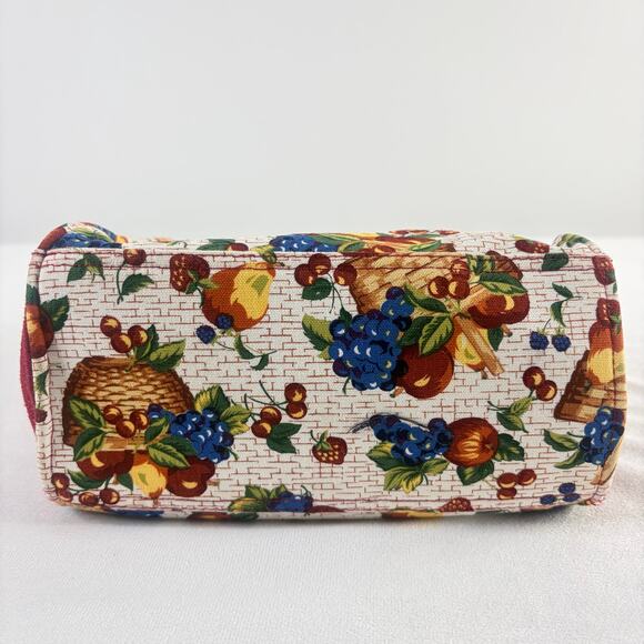 🍓Longaberger Homestead Canvas Fruit Basket Print Mini Tote Clutch Bag - Picture 7 of 7